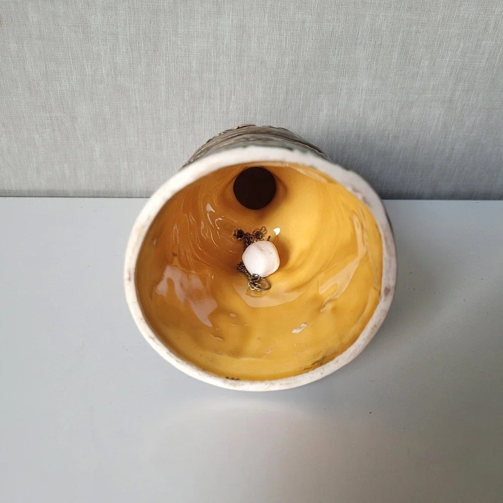 Vintage SNCO Japan Lake Tahoe Ceramic Souvenir Bell Pinecone Handle Squirrel